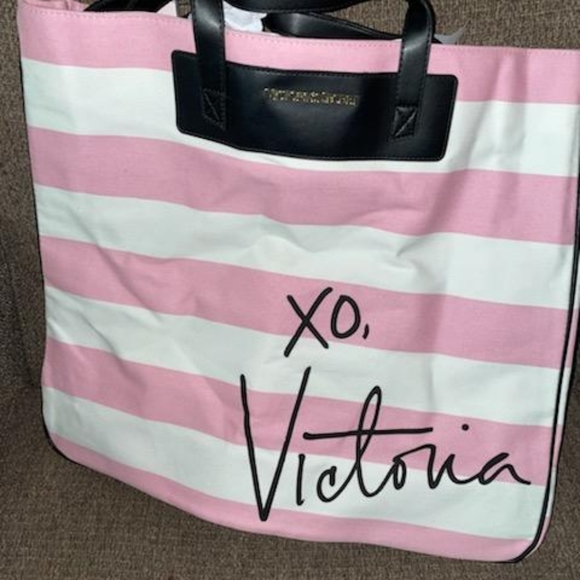 👜X-Large Victoria's Secret Canvas Beach/Tote😍 - Picture 3 of 5